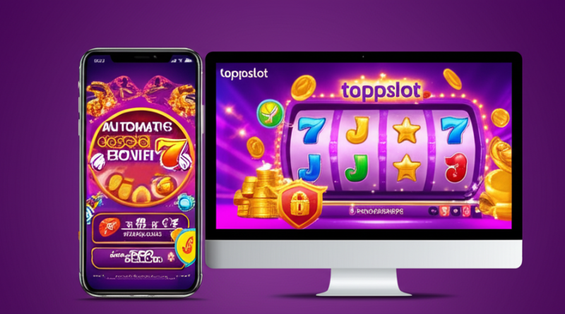 ภาพอินเทอร์เฟซเกมสล็อตออนไลน์ที่ทันสมัย แสดงระบบฝากถอนอัตโนมัติ ไม่มีขั้นต่ำ และความปลอดภัยของเว็บสล็อต topppslot