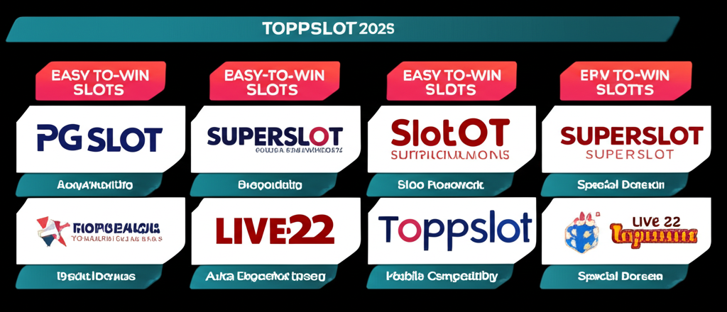 ตารางเปรียบเทียบค่ายสล็อตยอดนิยมปี 2025 พร้อมฟีเจอร์เด่นและระบบฝากถอนออโต้ของ topppslot
