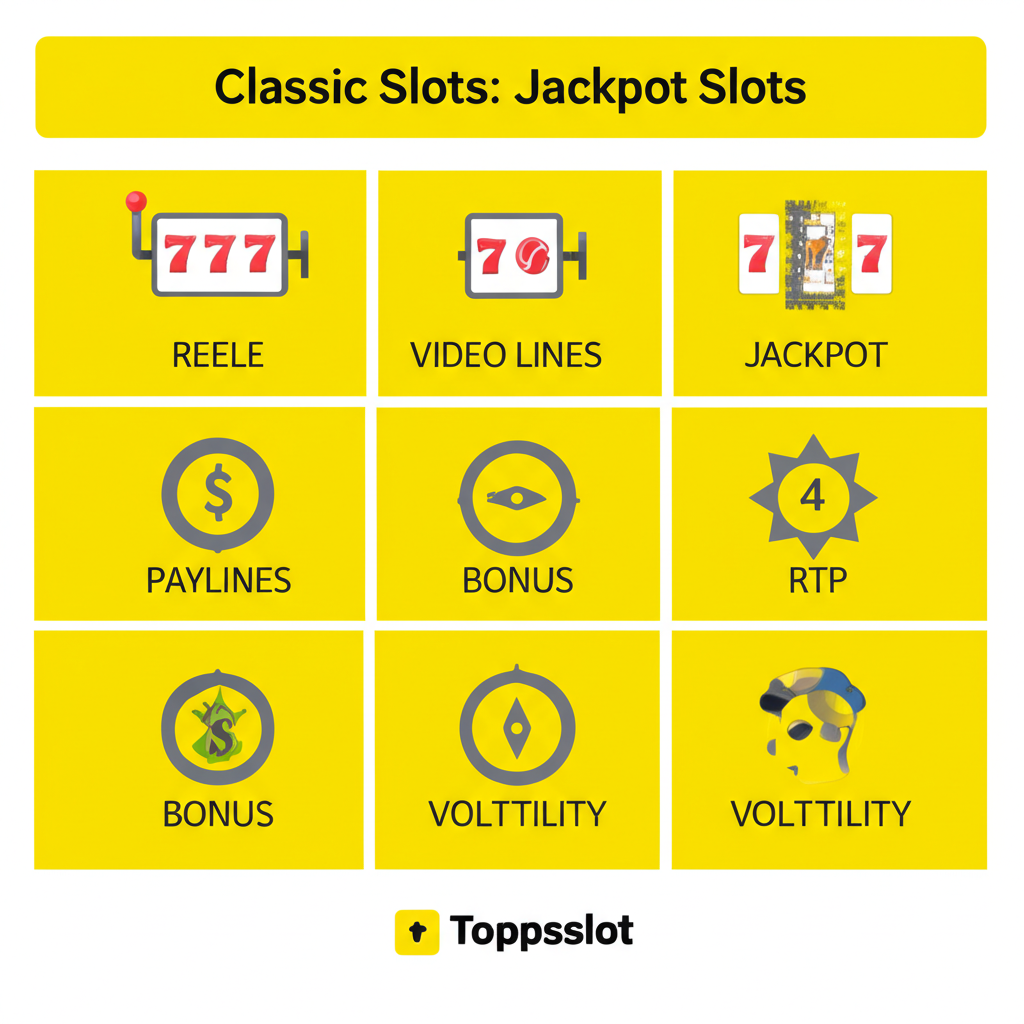 ตารางเปรียบเทียบคุณสมบัติของสล็อตคลาสสิก สล็อตวิดีโอ และสล็อตแจ็คพอต เพื่อช่วยเลือกเกมที่เหมาะสม
