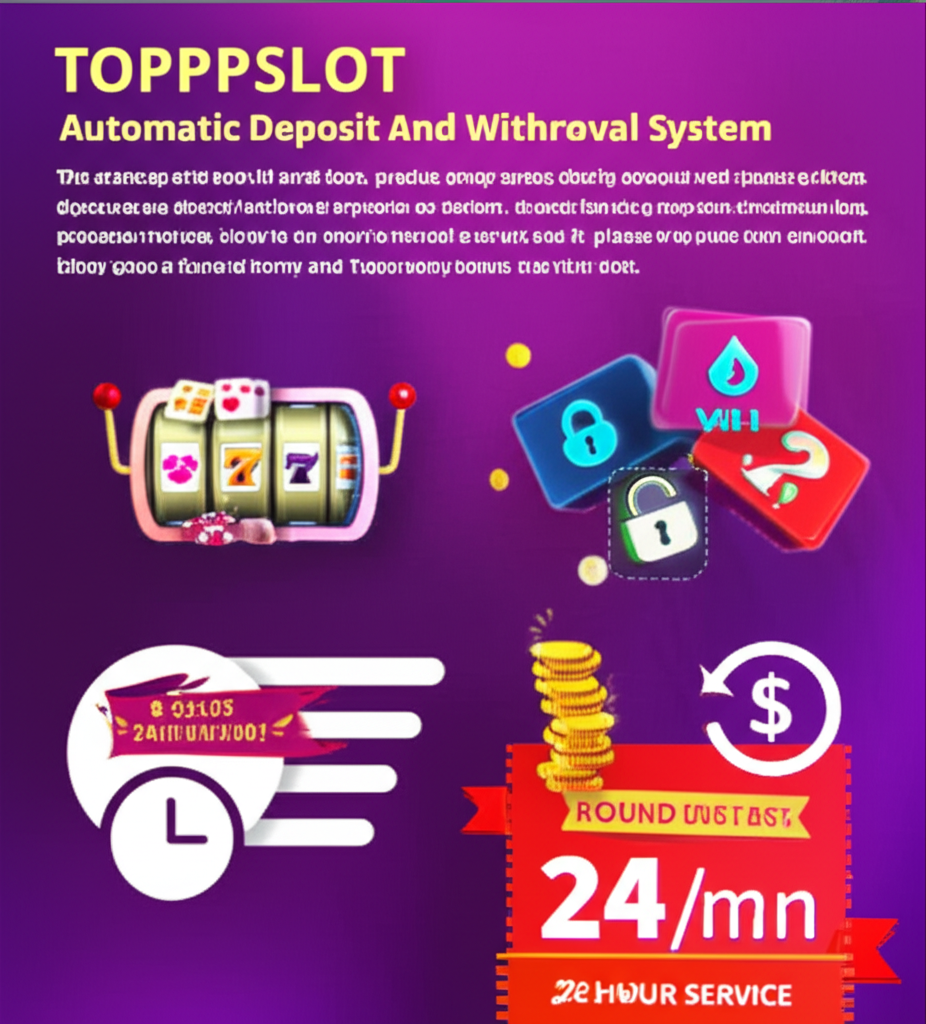 ระบบฝากถอนออโต้ของ topppslot ที่รวดเร็ว ปลอดภัย ไม่มีขั้นต่ำ พร้อมโปรโมชั่นพิเศษ