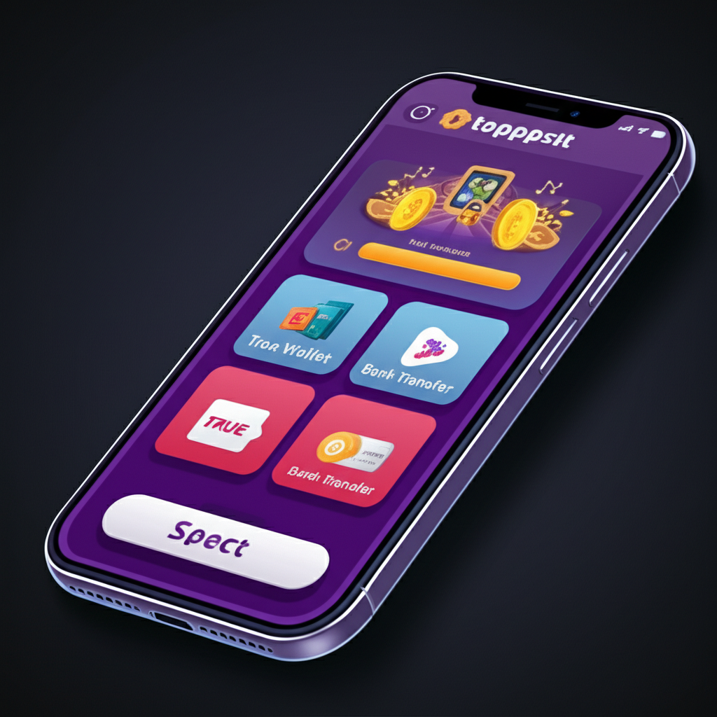 ภาพแสดงระบบฝากถอนอัตโนมัติของ topppslot ที่รวดเร็วและปลอดภัย รองรับทรูวอเลทและช่องทางธุรกรรมต่างๆ