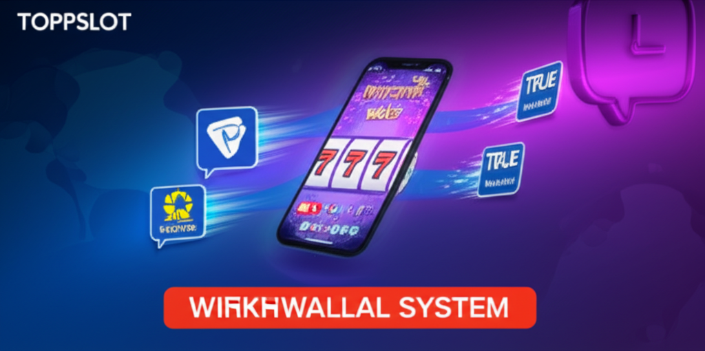 ภาพแสดงระบบฝากถอนอัตโนมัติของ topppslot ที่รวดเร็ว ปลอดภัย และรองรับ True Wallet