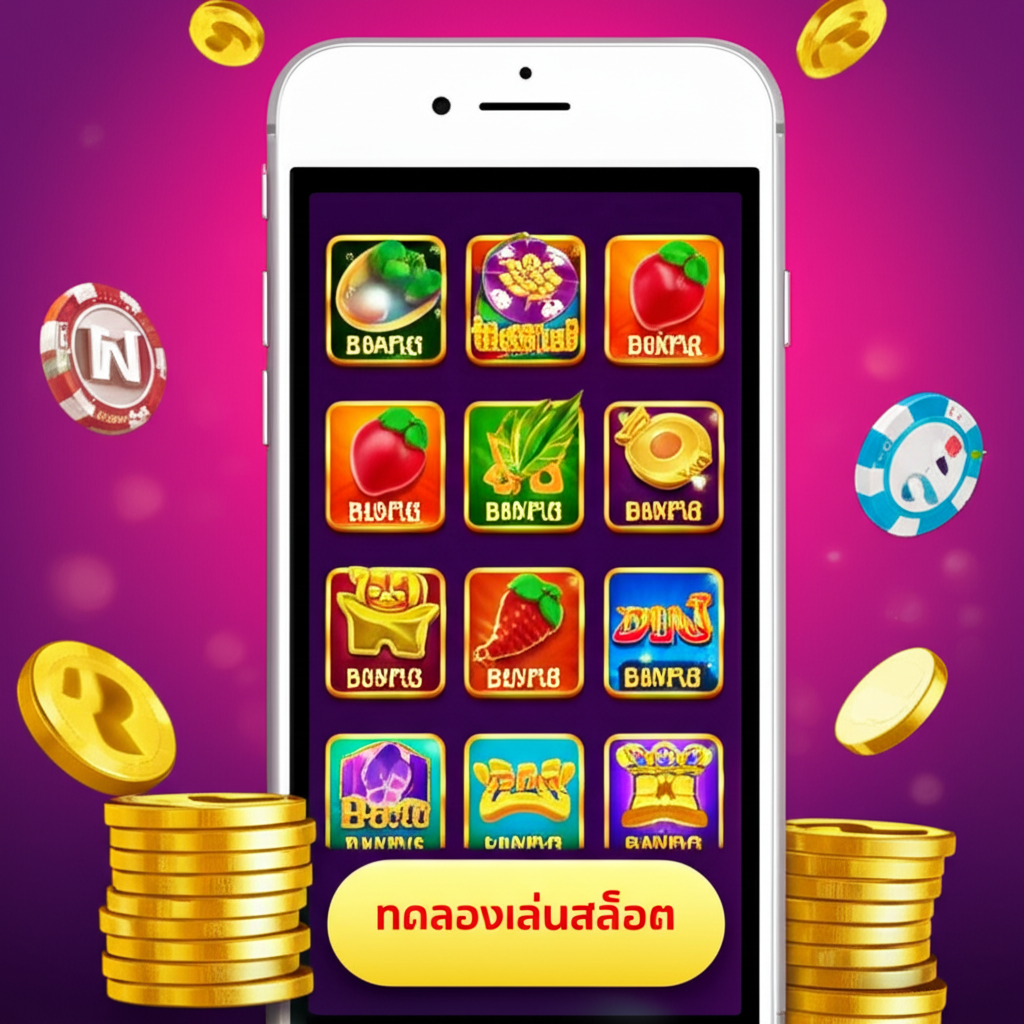 ภาพเกมสล็อตยอดนิยมที่เหมาะกับผู้เล่นทุนน้อยบนแพลตฟอร์ม topppslot พร้อมปุ่มทดลองเล่น