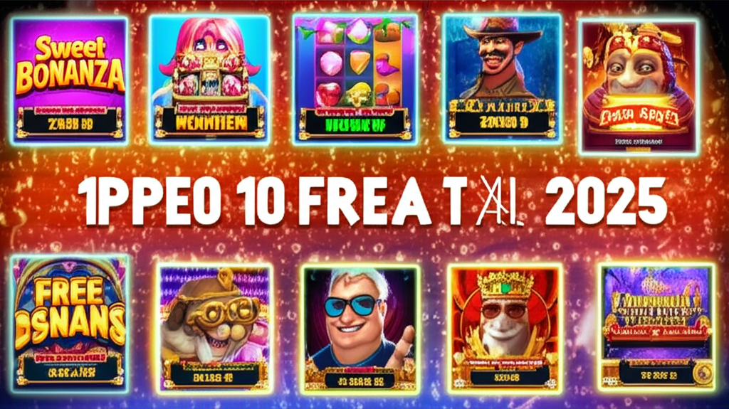 ภาพรวมหน้าจอเกมสล็อตทดลองเล่นฟรี 10 เกมยอดฮิตบน topppslot ปี 2025 แสดงฟีเจอร์เด่นและกราฟิกเกมที่น่าสนใจ